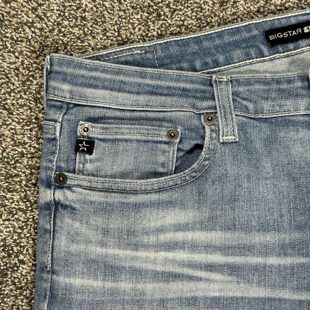 Big Star‎ Kate Mid Rise Straight Jeans Womens 31R Denim Embroidered Pockets - Picture 4 of 10